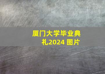 厦门大学毕业典礼2024 图片